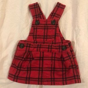 Carter’s Plaid Overall Dress NB